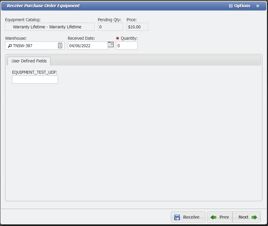 UDF Tab example