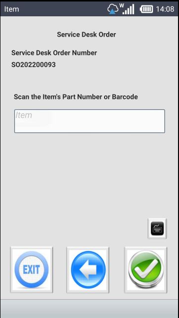 Item screen