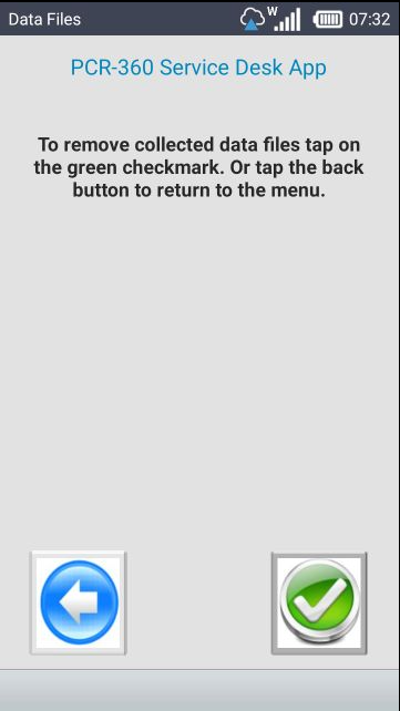 Data Files screen