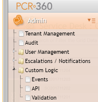 Custom Event location in Admin Menu