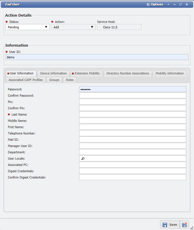 End User example