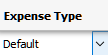 Expense Type dropdown field example
